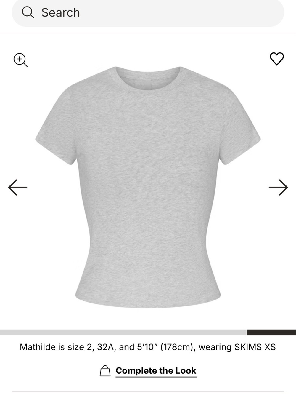 SKIMS Women’s Cotton Jersey T-Shirt in Light Heathered Gray